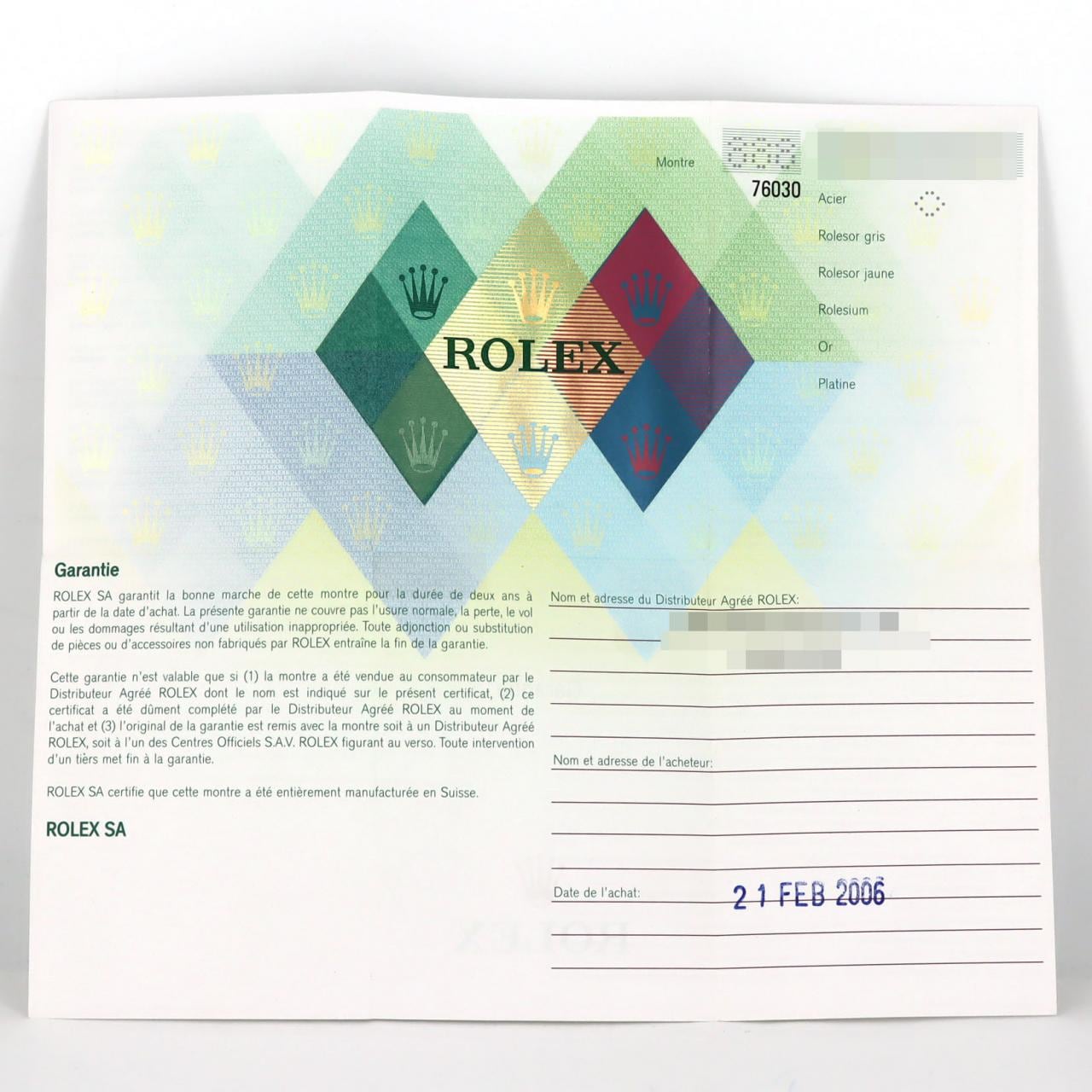 ロレックス オイスターパーペチュアル 76030 SS 自動巻 Y番