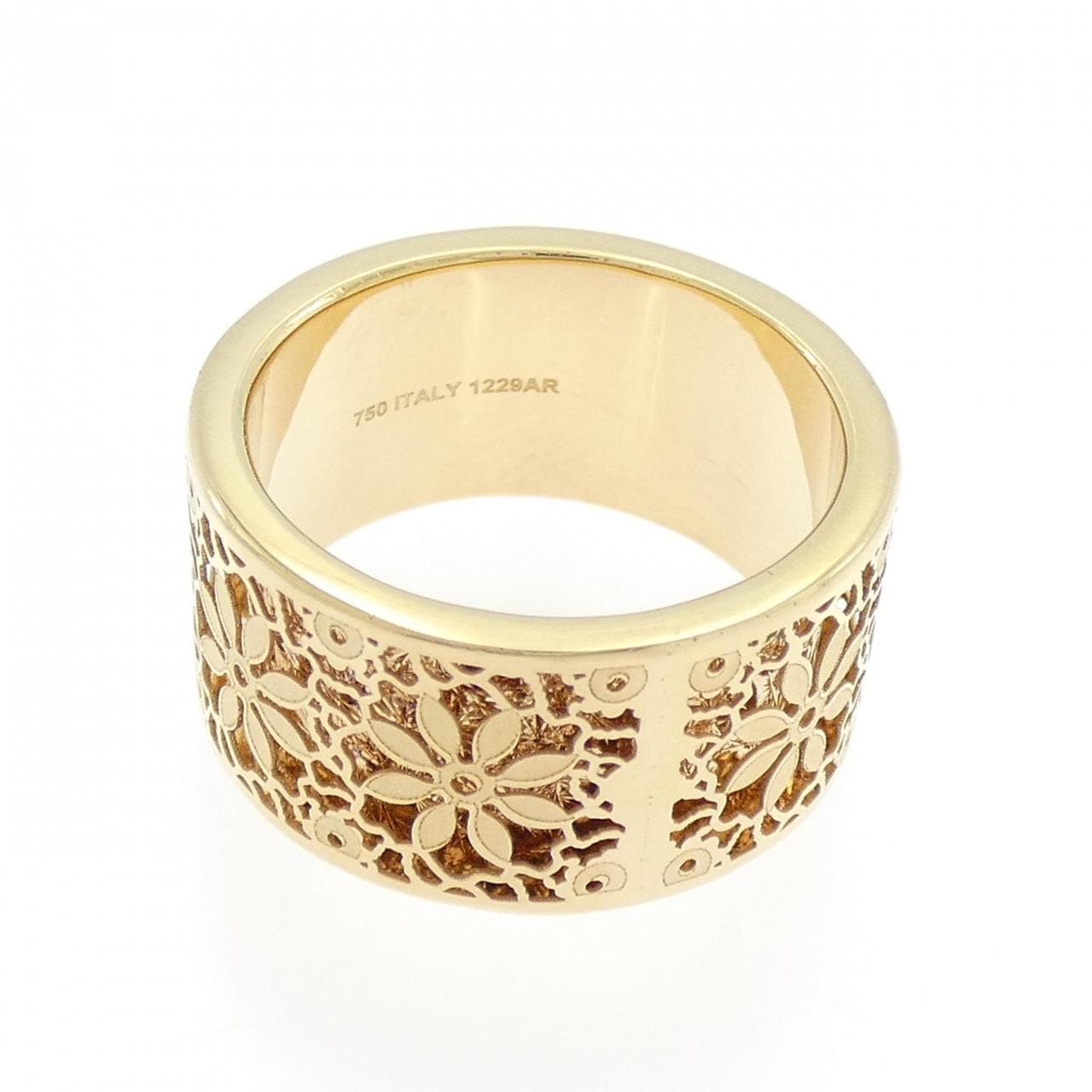 750YG フラワー リング