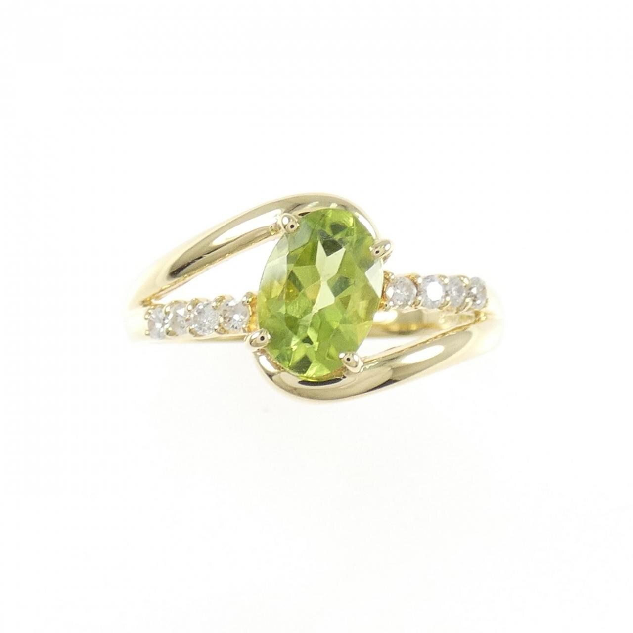 K18YG ペリドット リング
