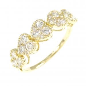 K18YG ハート ダイヤモンド リング 0.68CT
