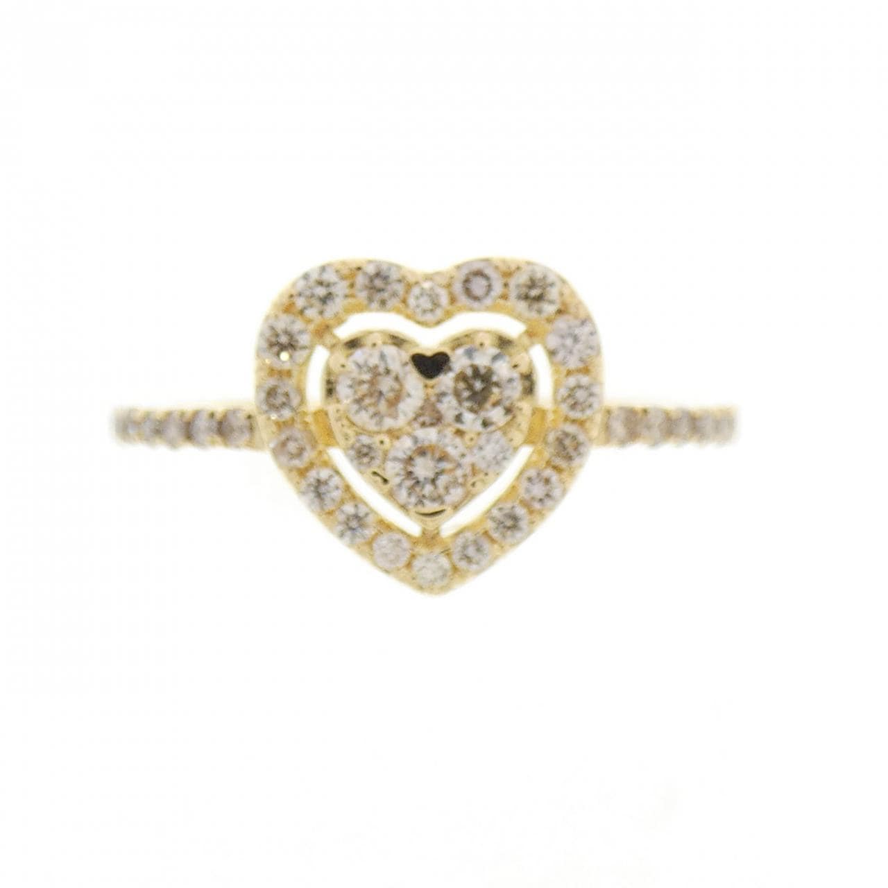 K18YG ハート ダイヤモンド リング 0.40CT