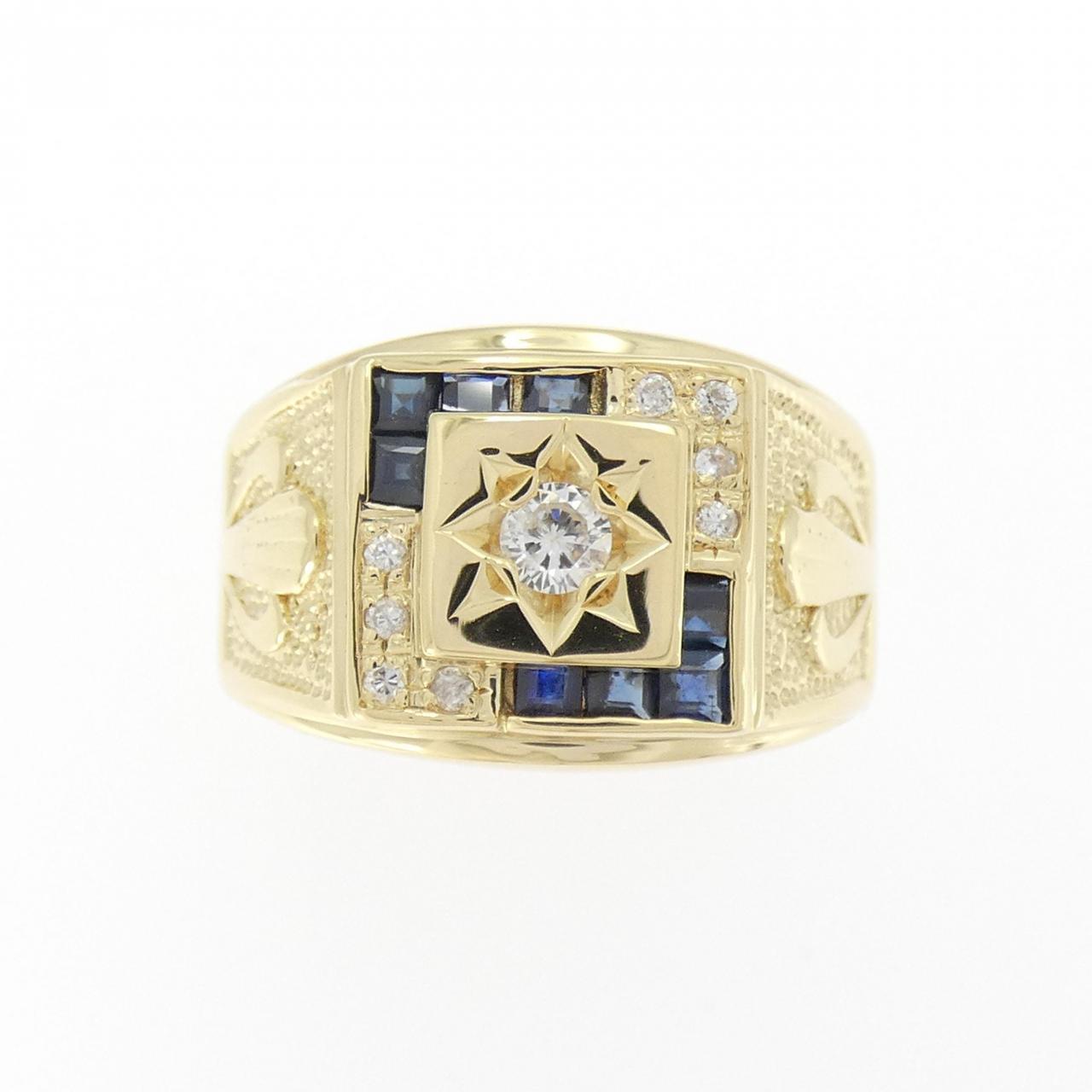 K18YG サファイヤ リング 0.53CT