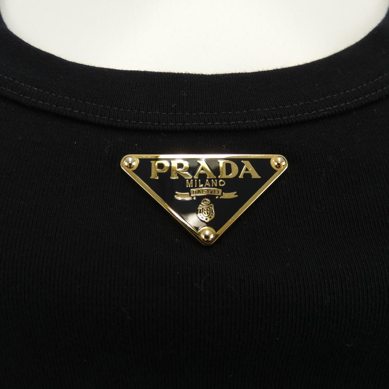 プラダ PRADA トライアングルロゴ リブニット ジャージー タンクトップ 39546X S222 10Z0 タンクトップ