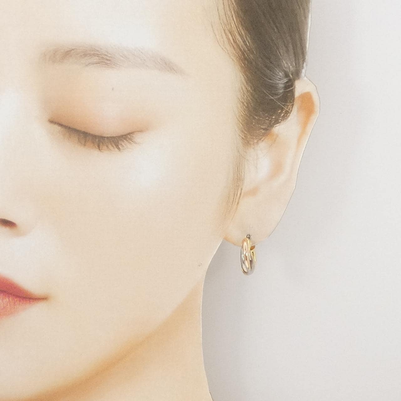 K18スリーカラー ピアス