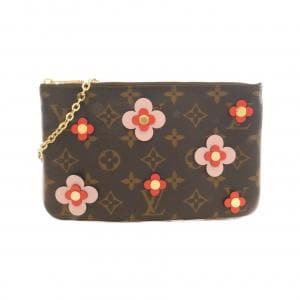 ルイヴィトン モノグラム(フラワー) ポシェット ドゥーブル ジップ M63905 ショルダーバッグ