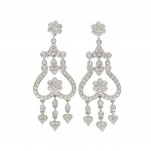 K18WG Diamond earrings