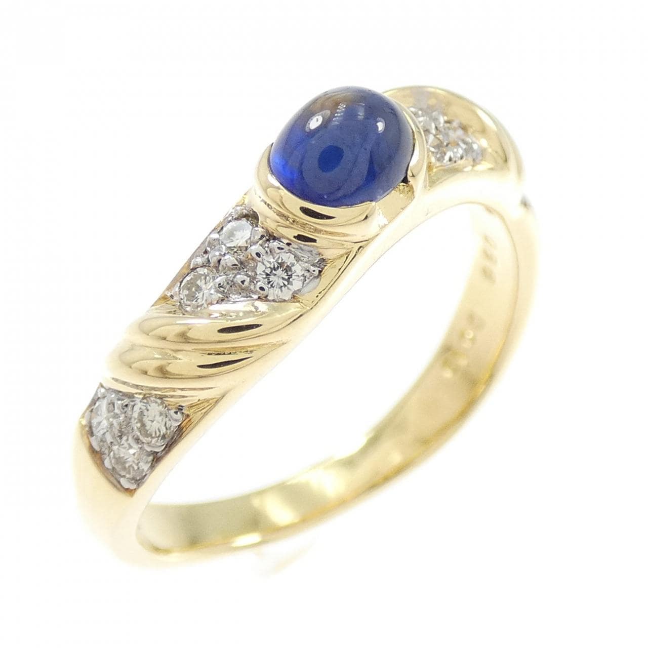 K18YG/K18WG サファイヤ リング 0.56CT