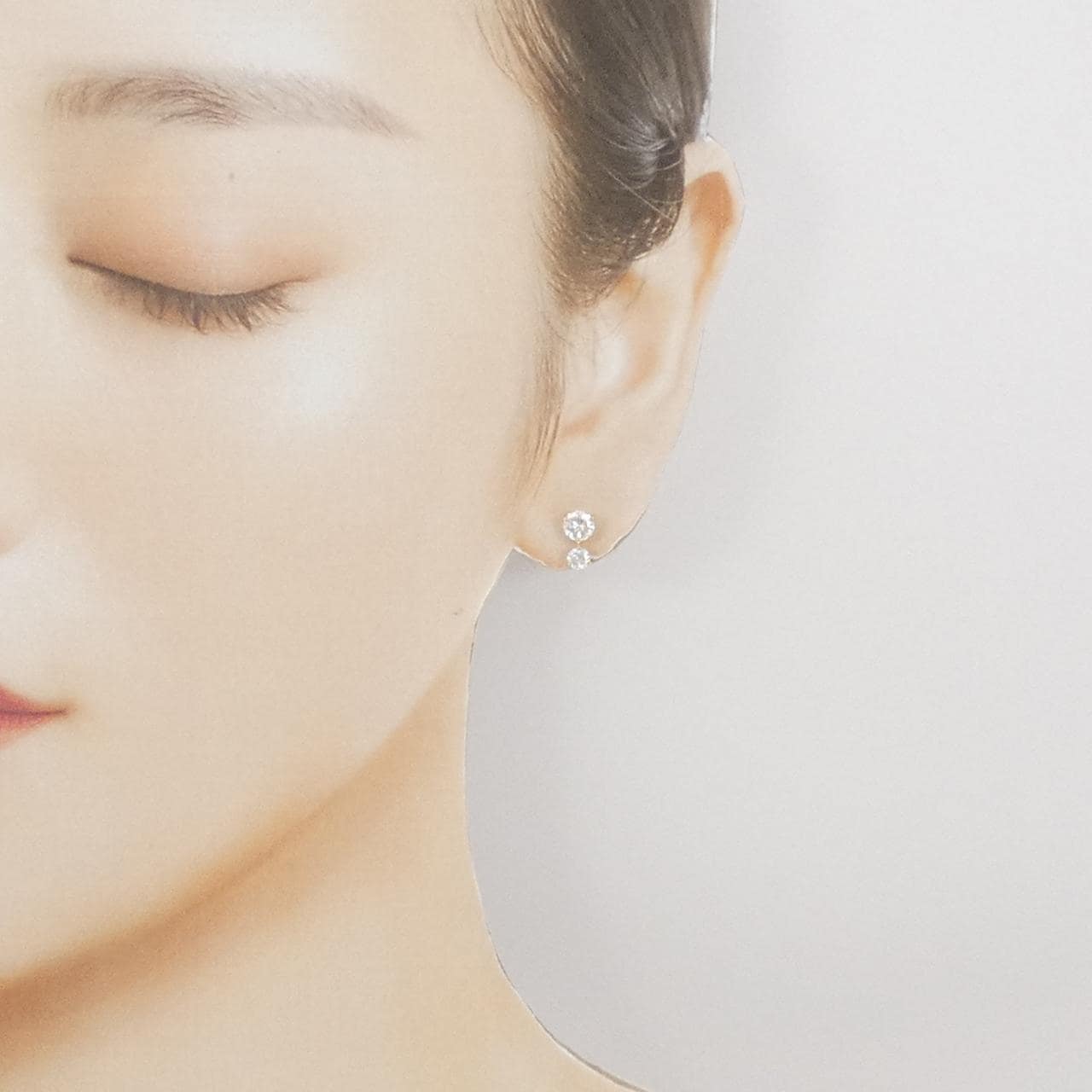 K18YG ダイヤモンド ピアス 1.02CT