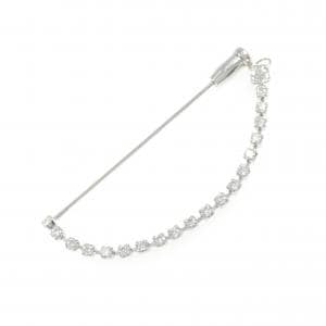 PT900/K14WG ダイヤモンド ブローチ 0.80CT