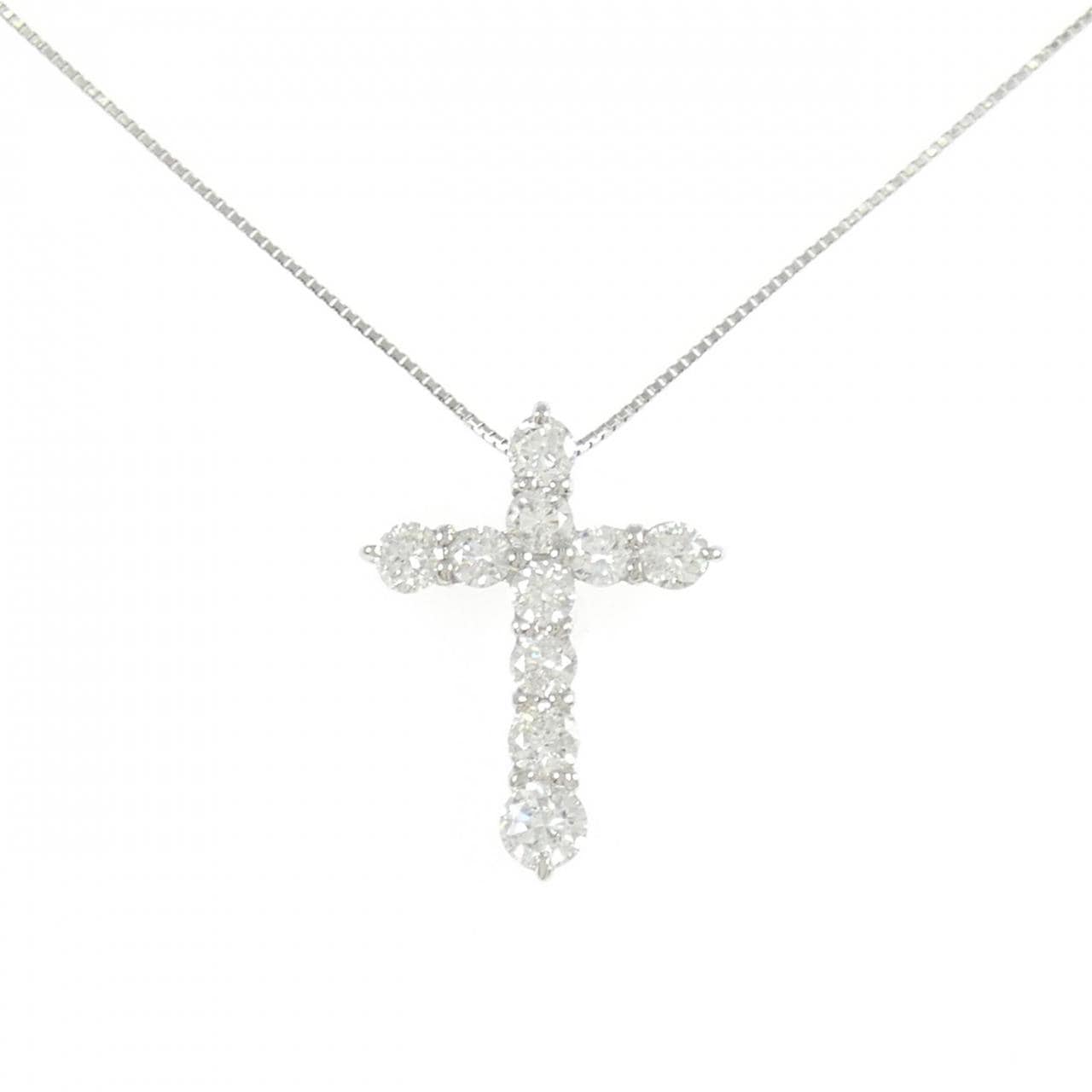 PT900/PT850 クロス ダイヤモンド ネックレス 2.00CT