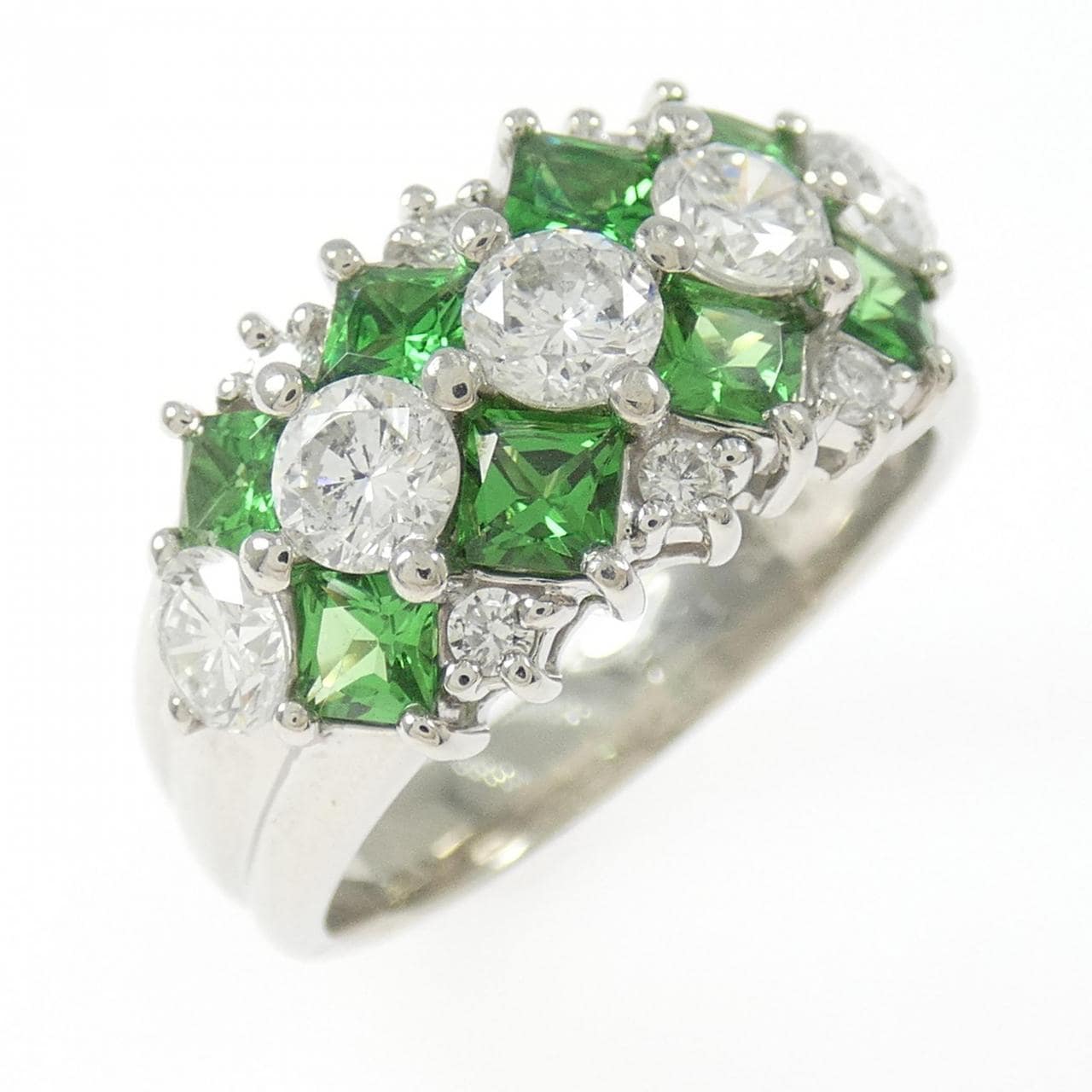 PT900 グリーンガーネット リング 1.14CT