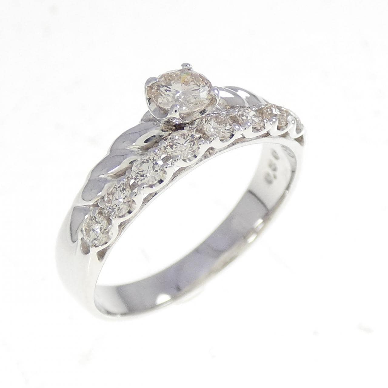 K18WG ダイヤモンド リング 0.30CT