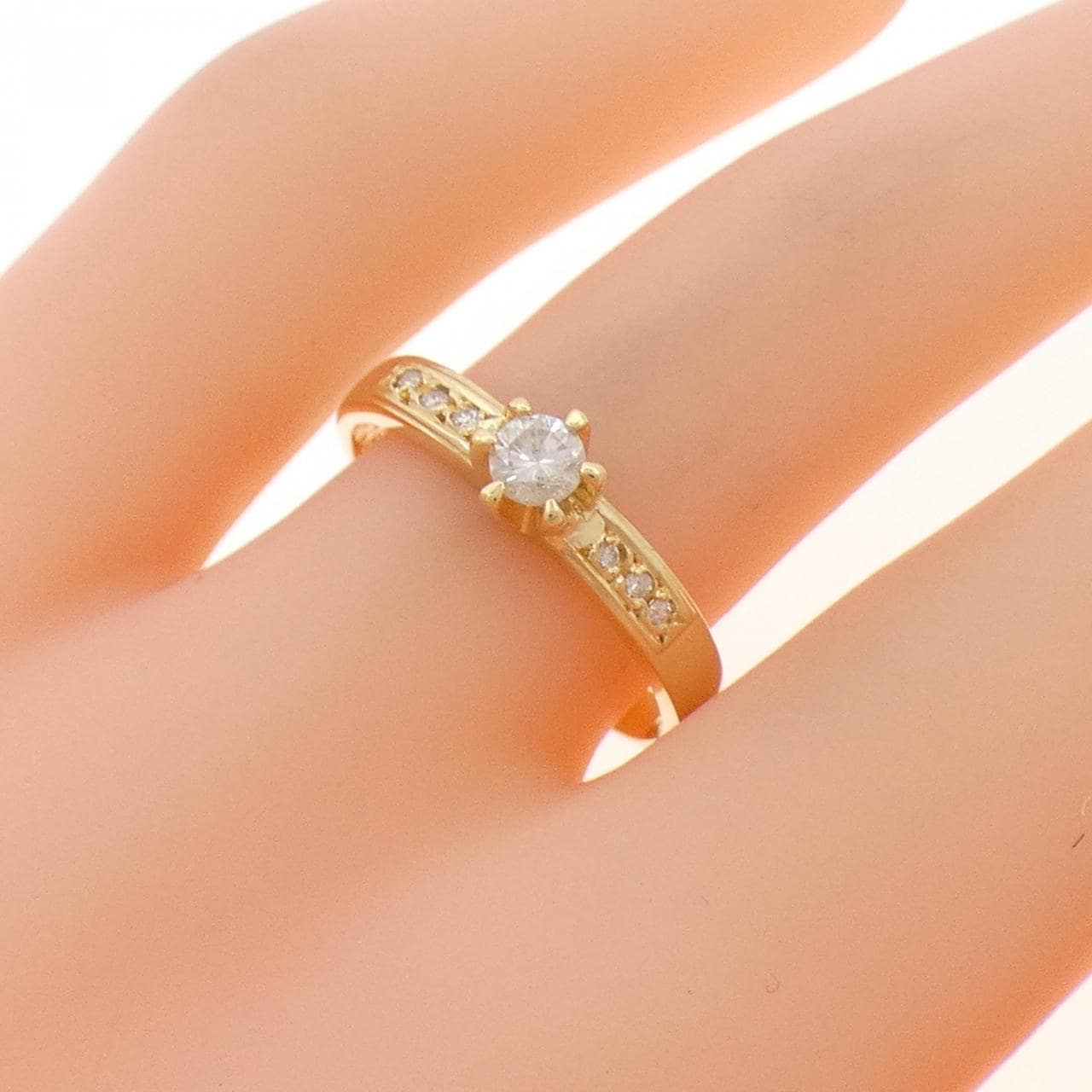 K18YG ダイヤモンド リング 0.20CT