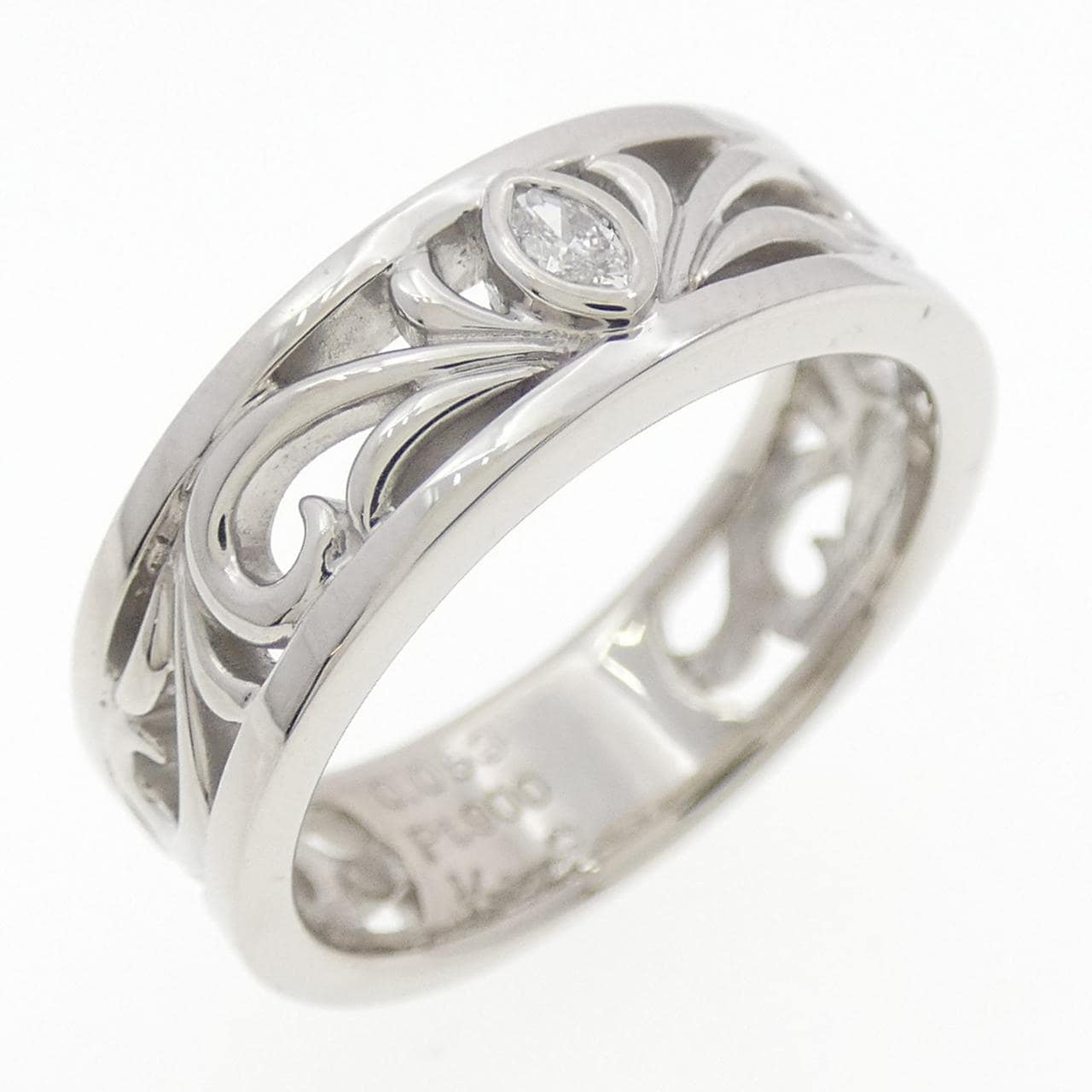 PT900鑽石戒指，0.053克拉