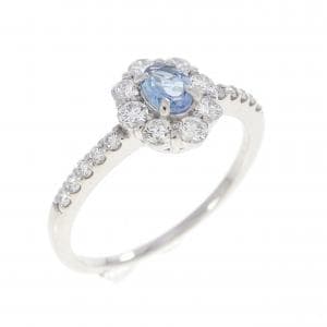 PT950 アクアマリン リング 0.13CT