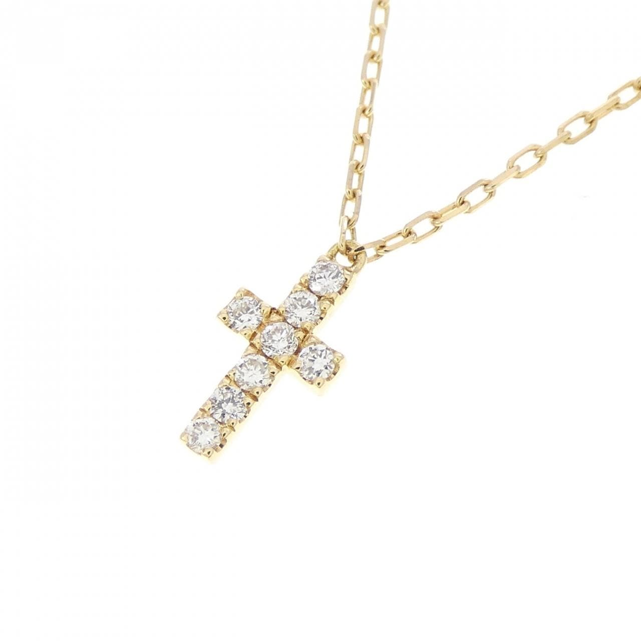 アーカー クロス ダイヤモンド ネックレス 0.05CT