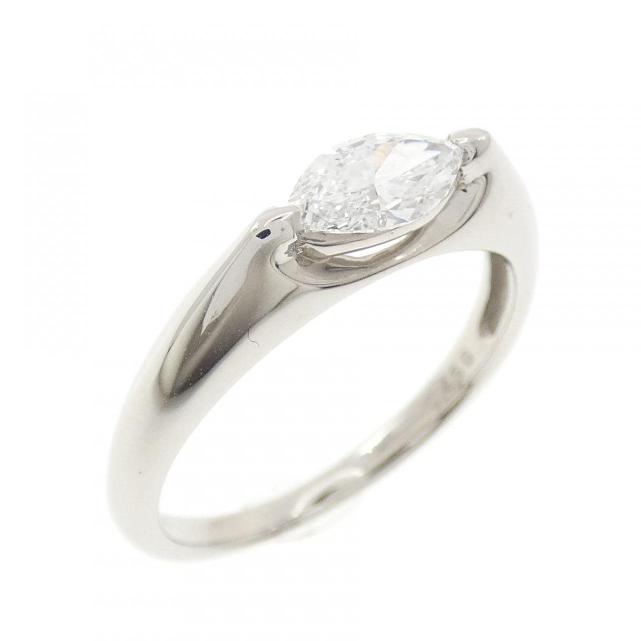 PT950 ダイヤモンド リング 0.456CT D SI2 マーキスカット