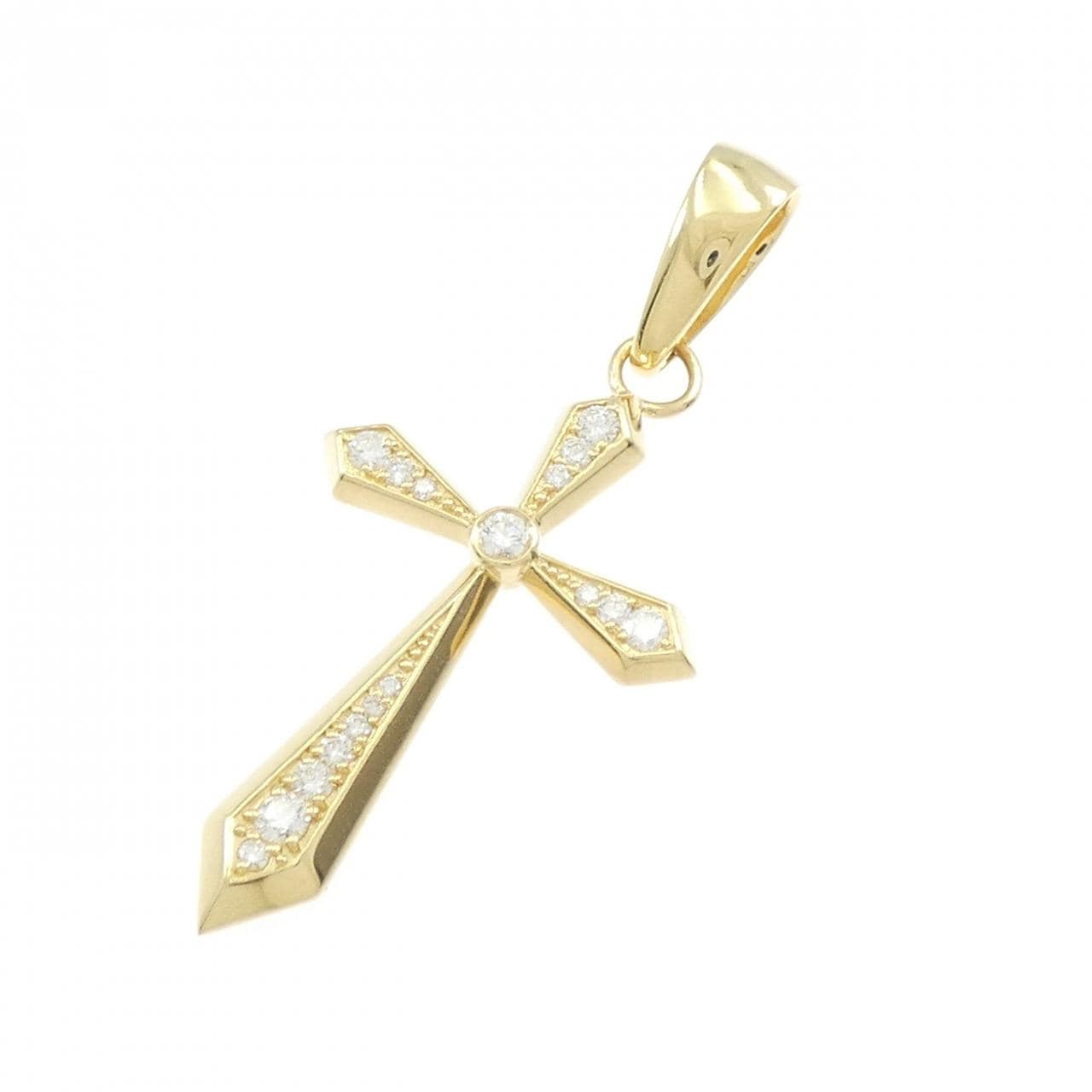ギンザ タナカ クロス ダイヤモンド ペンダント 0.35CT