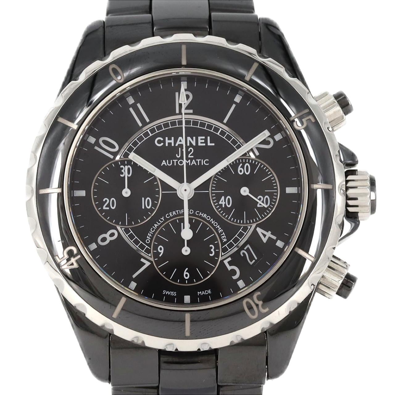 【ノーメンテナンス還元価格】シャネル J12クロノグラフ セラミック H0940 セラミック 自動巻