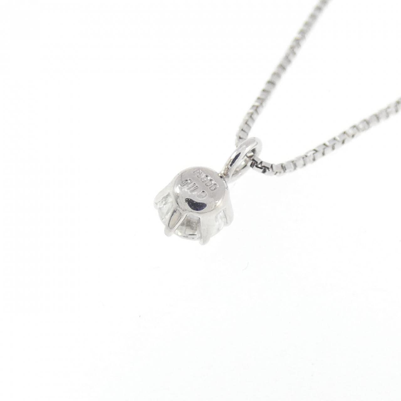 PT900/PT850 ソリティア ダイヤモンド ネックレス 0.118CT