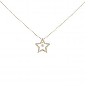 K18YG スター ダイヤモンド ネックレス 0.35CT