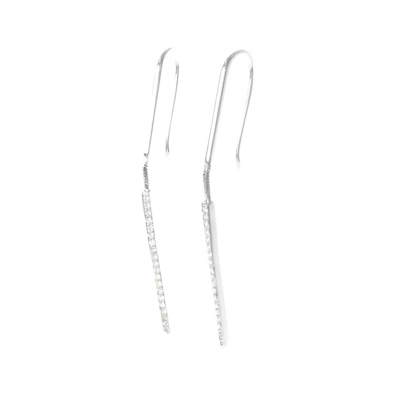 750WG ダイヤモンド ピアス 0.22CT