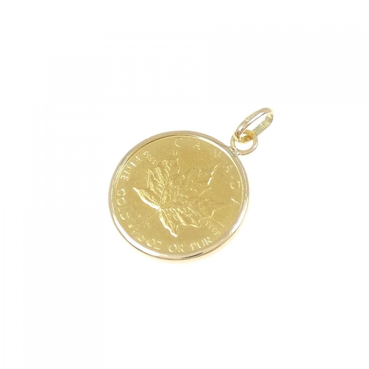 K18YG(枠) コイン ペンダント