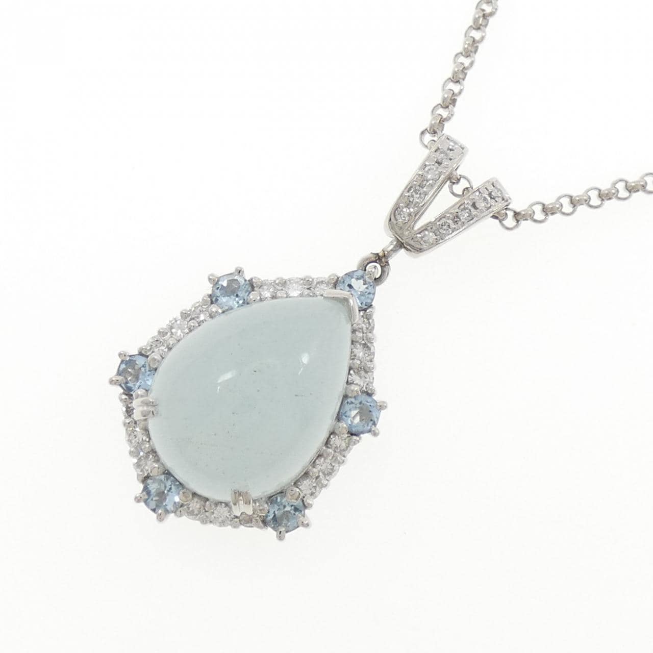 PT900/PT850 アクアマリン ネックレス 9.50CT