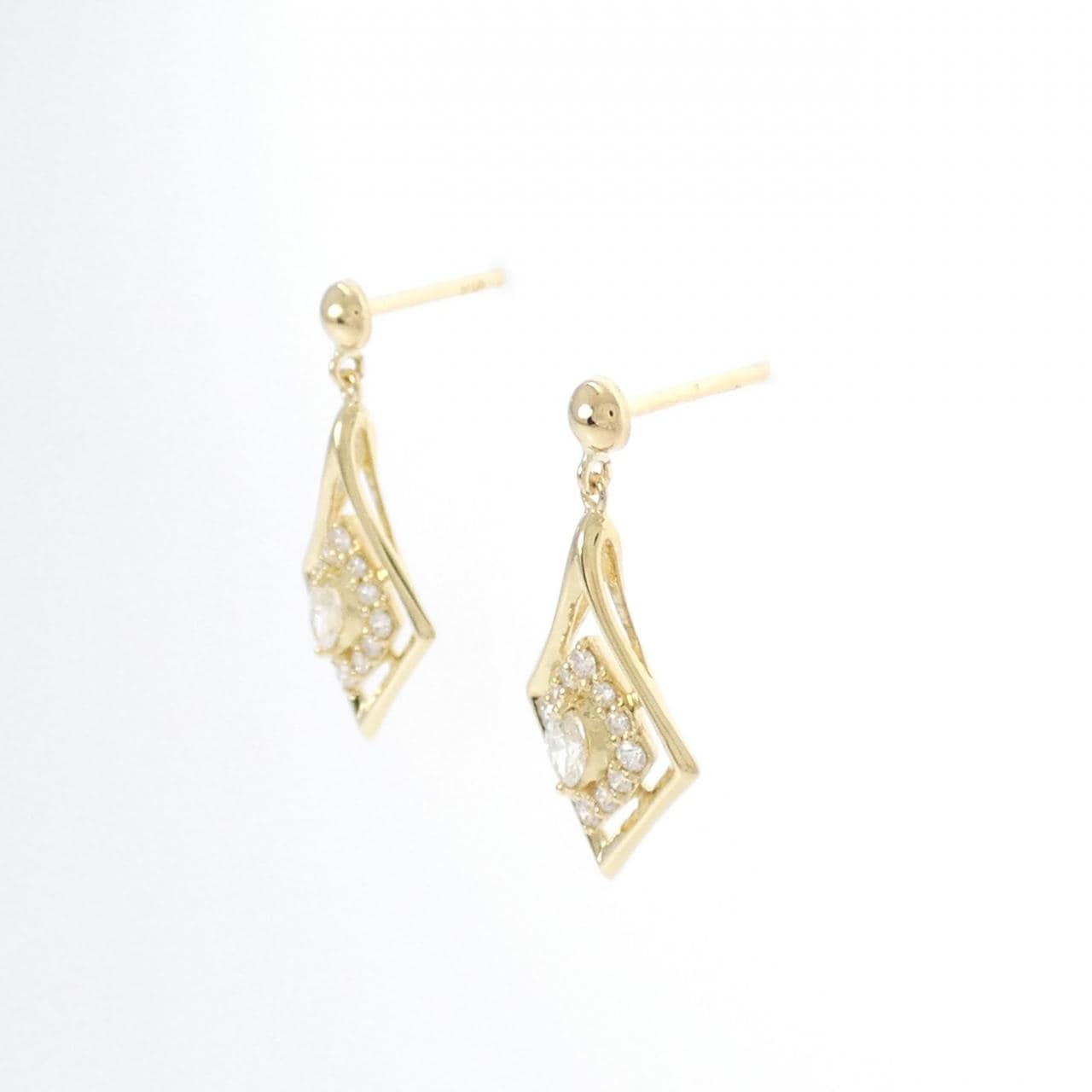 【新品】K18YG ダイヤモンド ピアス 0.16CT