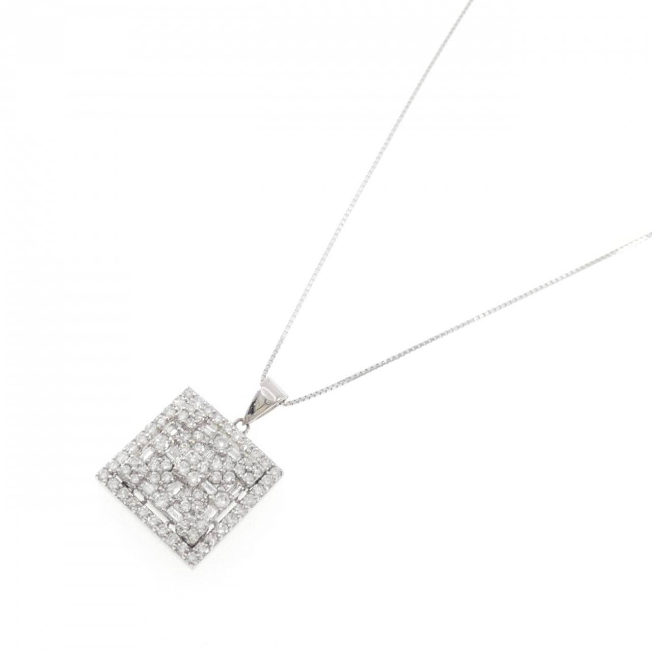 K18WG ダイヤモンド ネックレス 1.95CT