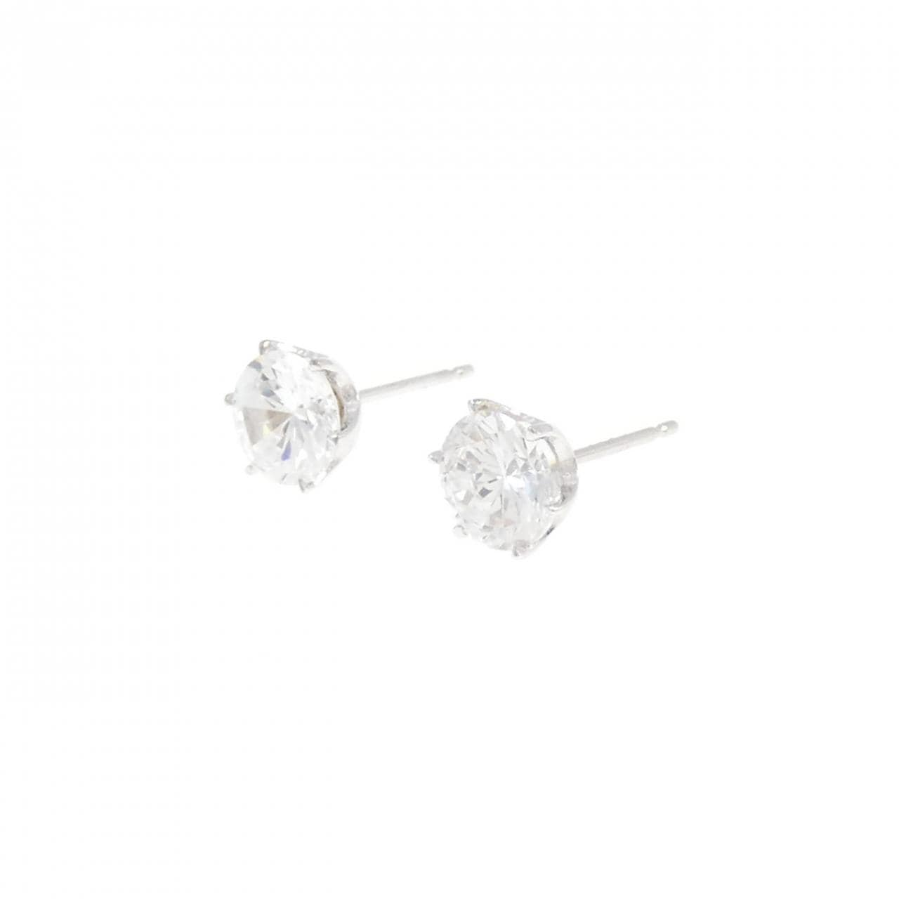 K14WG/PT900 Cubic Zirconia Earrings