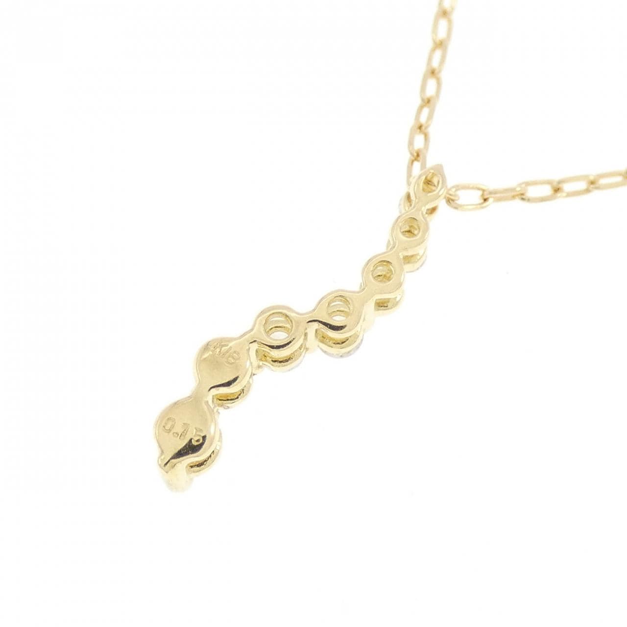 K18YG ダイヤモンド ネックレス 0.15CT