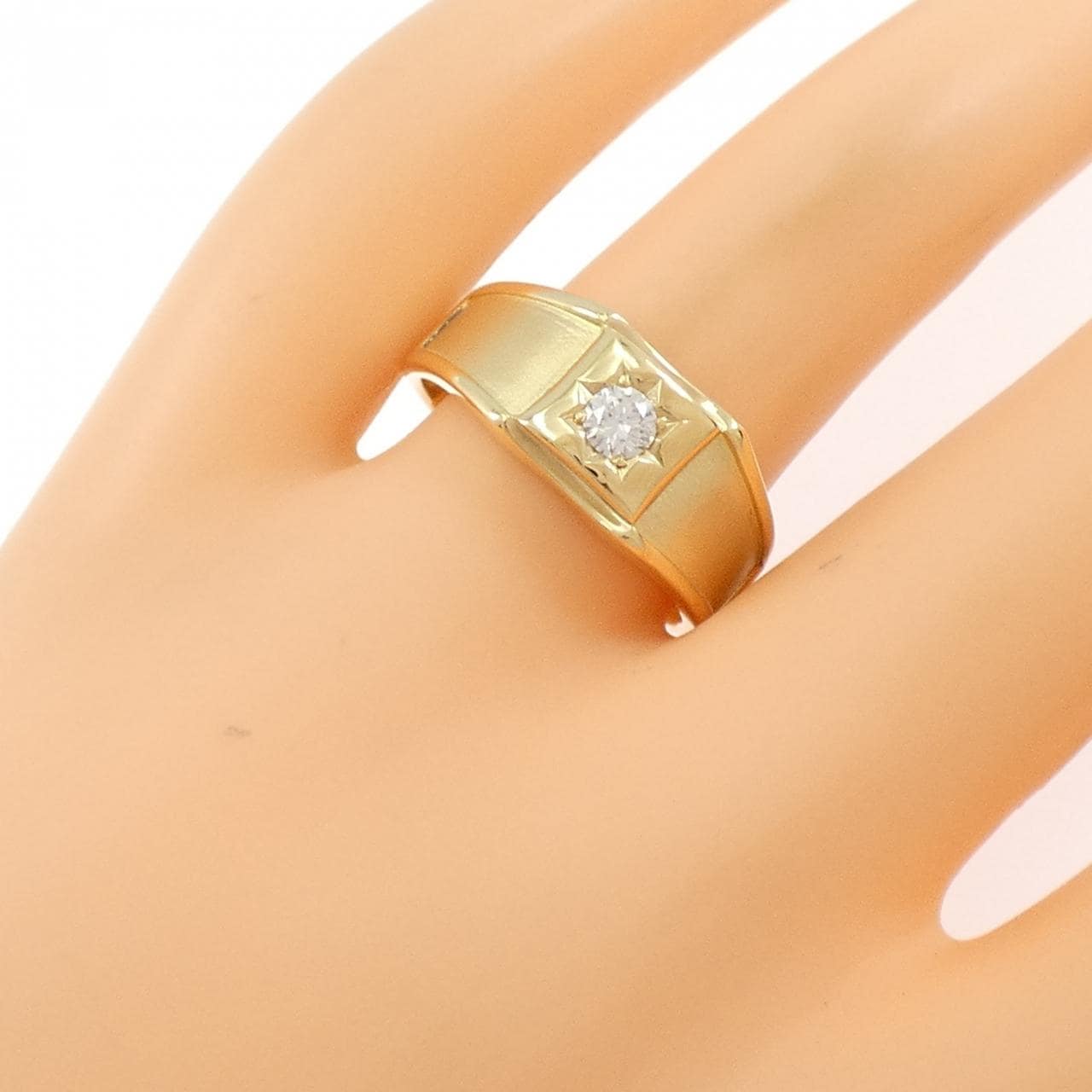 K18YG ダイヤモンド リング 0.165CT