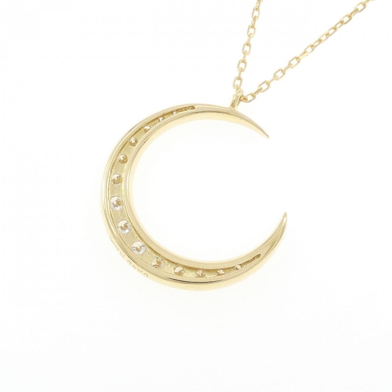 K18YG ムーン ダイヤモンド ネックレス 0.446CT