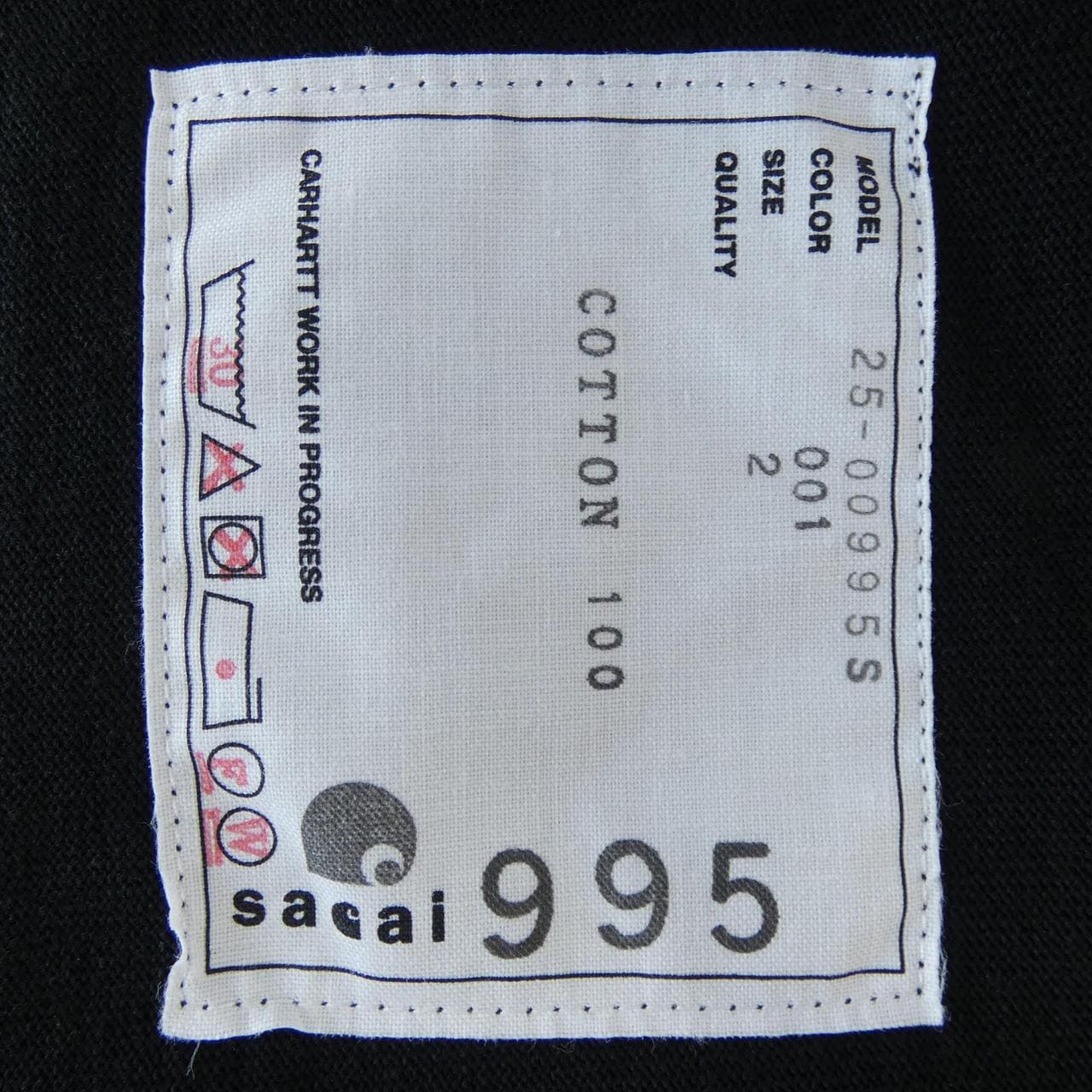 サカイ SACAI CARHARTT 25-00995S UNISEX Tシャツ