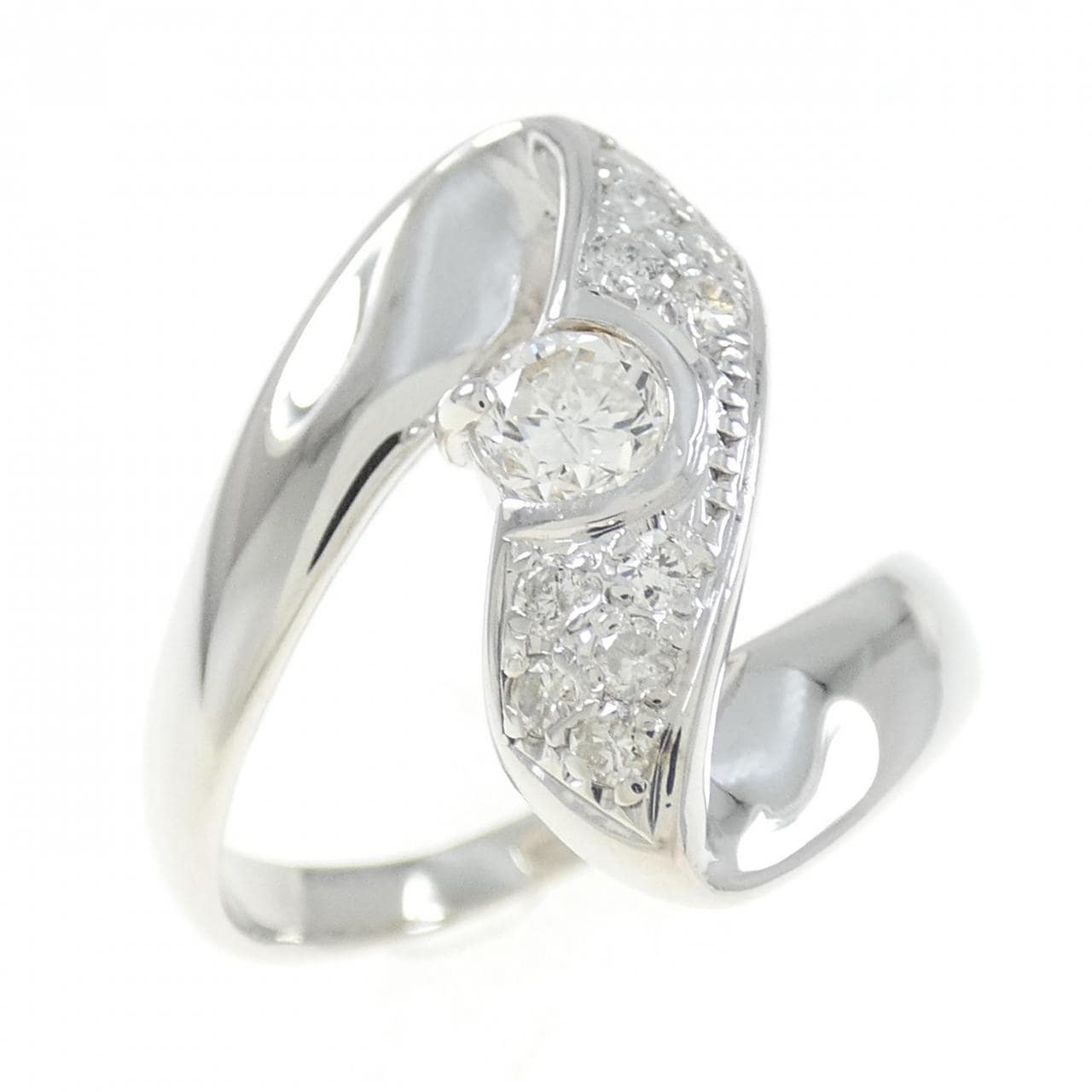 K18WG ダイヤモンド リング 0.50CT