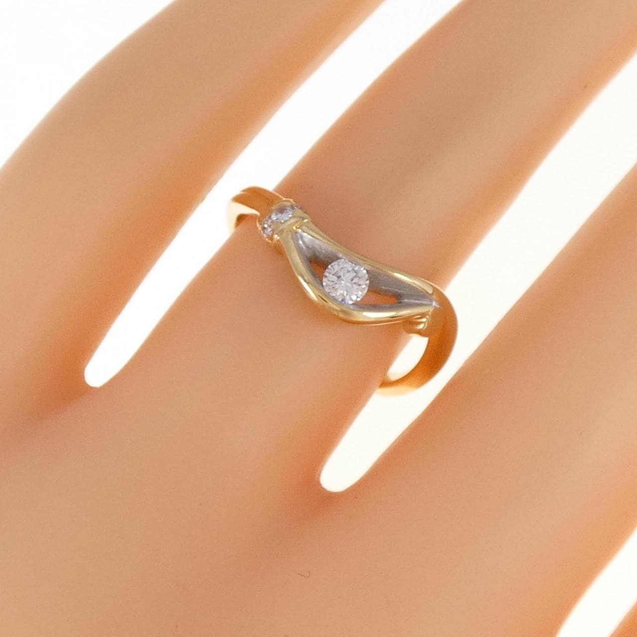 K18YG/K18WG鑽石0.11CT