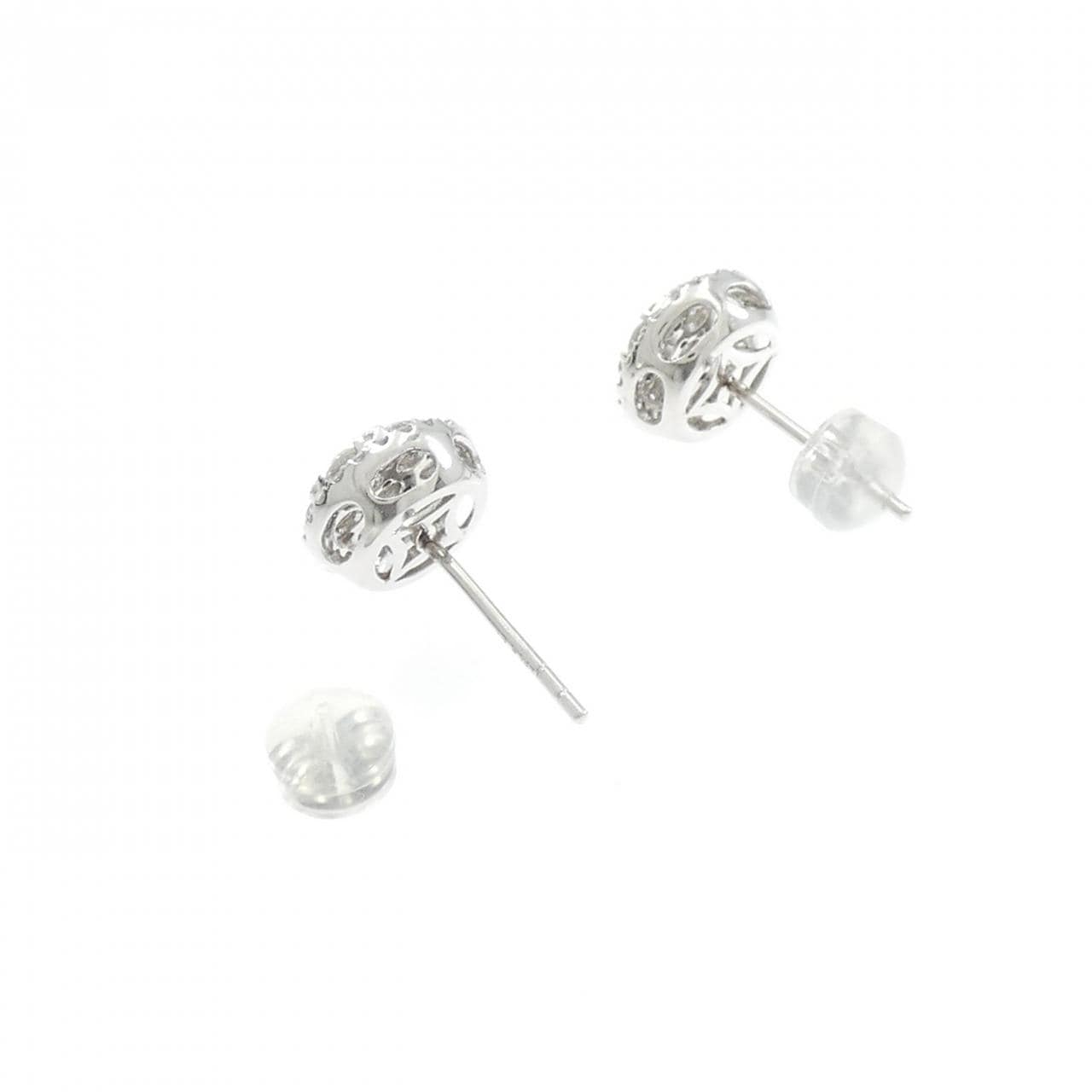 K14WG ダイヤモンド ピアス