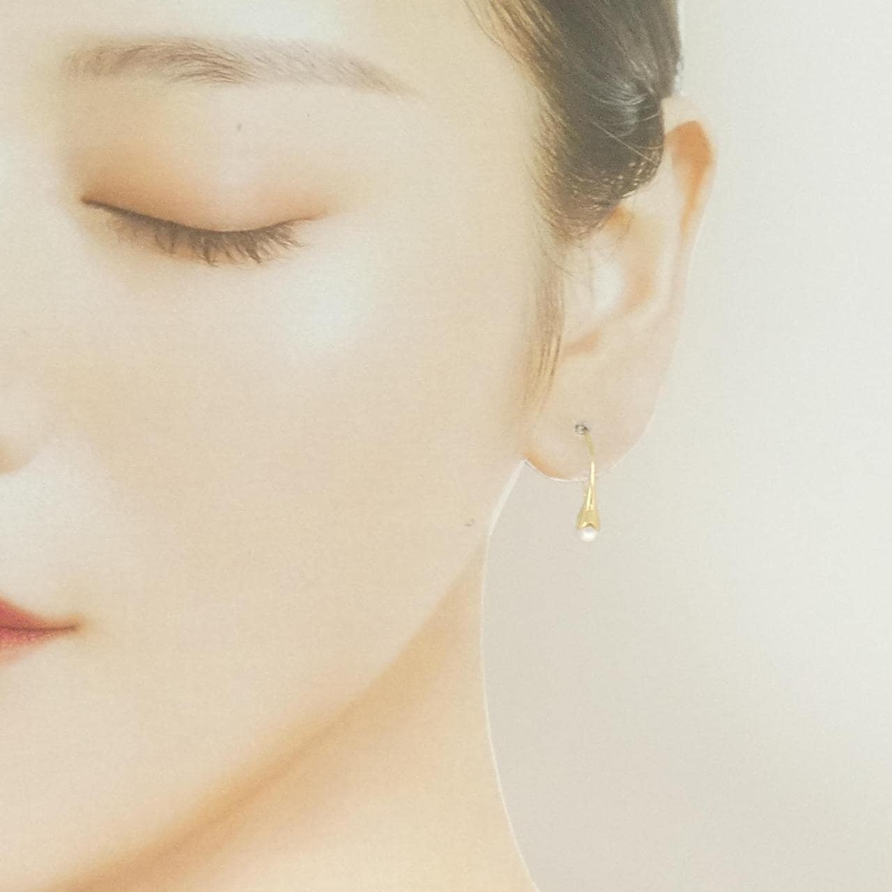 K18YG アコヤパール ピアス 4.1mm