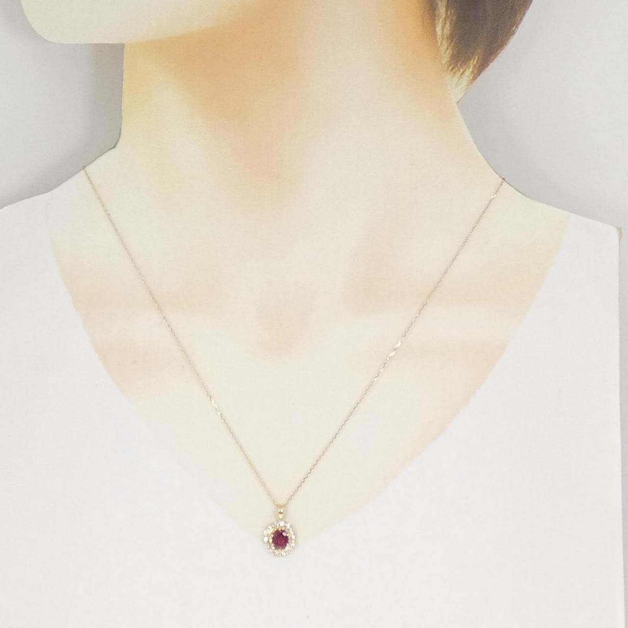K18YG ルビー ネックレス 0.75CT