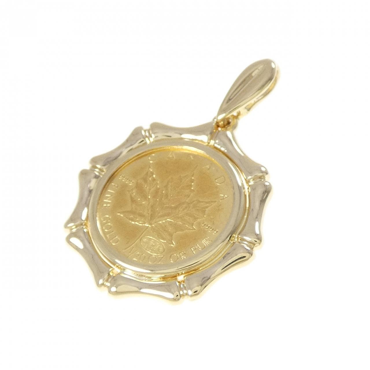 18KYG(枠) コイン ペンダント