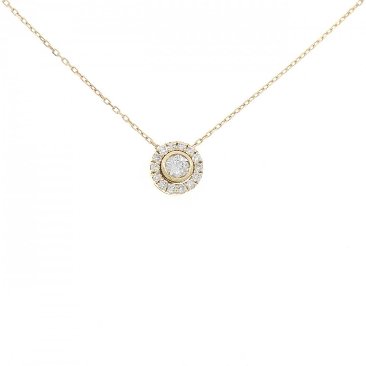 K18YG 2WAY ダイヤモンド ネックレス 0.177CT