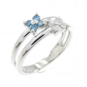 PT900 フラワー ダイヤモンド リング 0.20CT