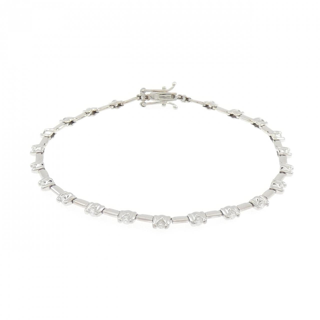 K18WG ダイヤモンド ブレスレット 0.93CT
