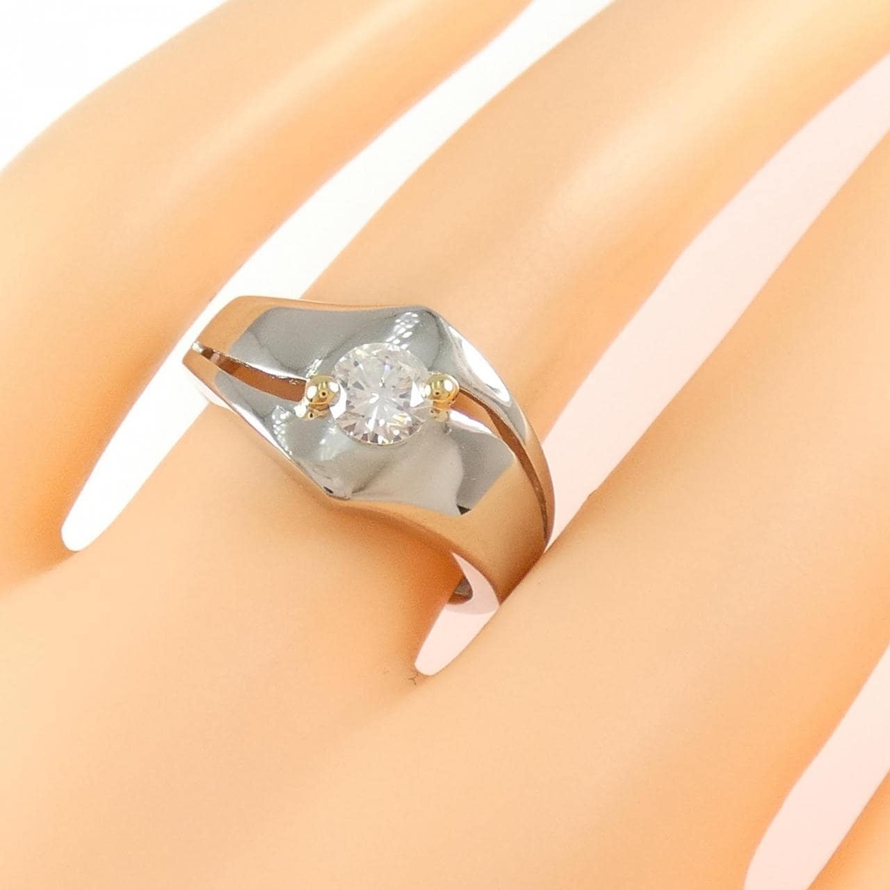 PT900/K18YG ダイヤモンド リング 0.44CT