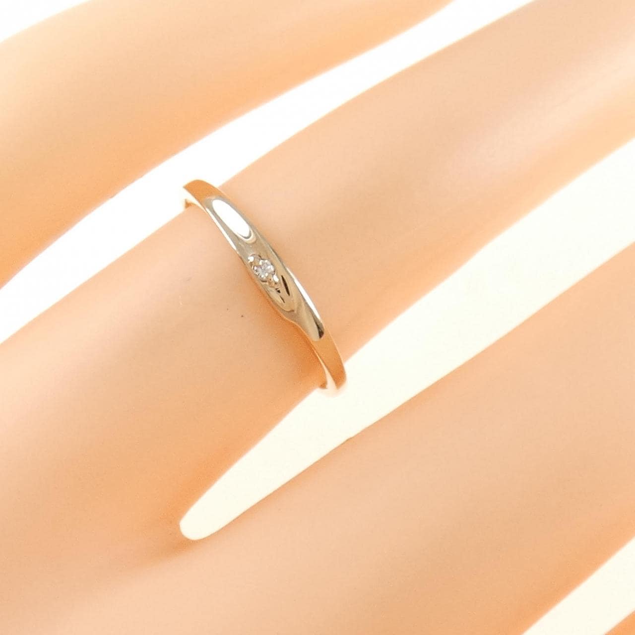 K18PG ダイヤモンド リング 0.01CT