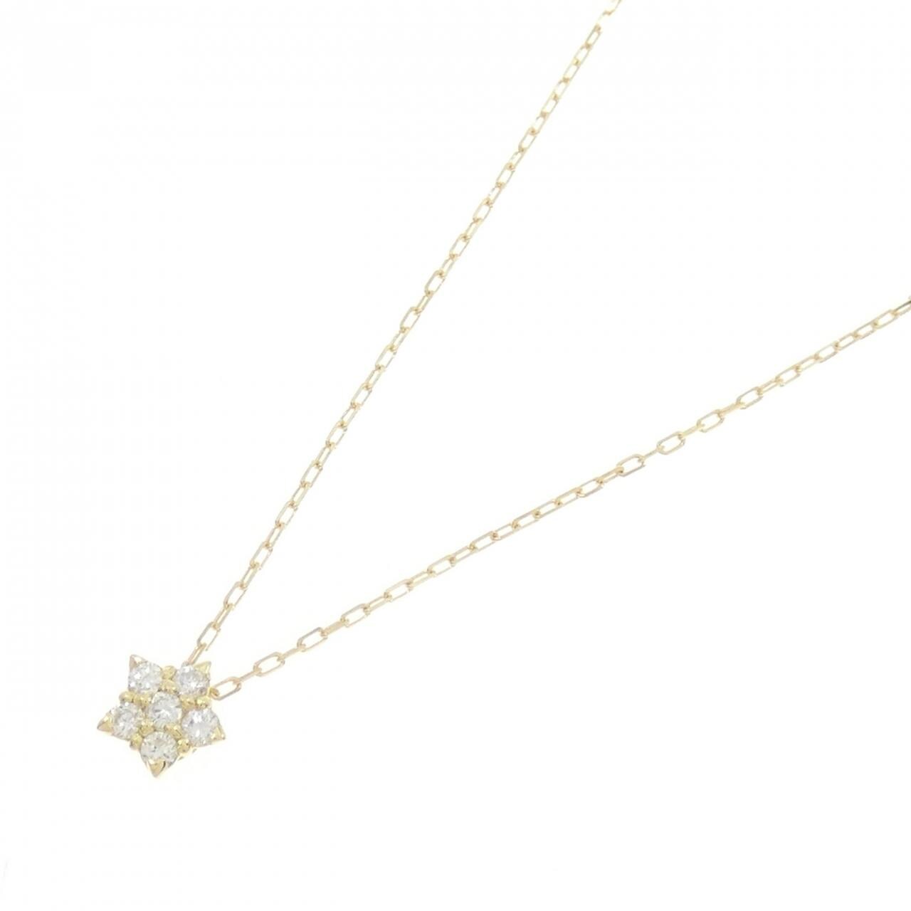 K18YG スター ダイヤモンド ネックレス 0.10CT