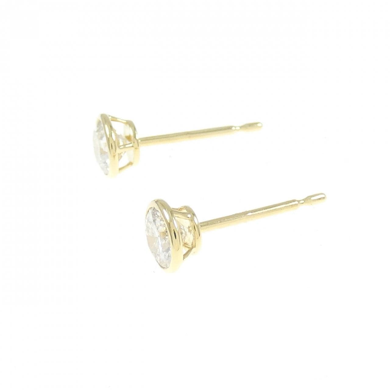 [Remake] K18YG/ST Diamond Earrings 0.332CT 0.334CT I I1 VG