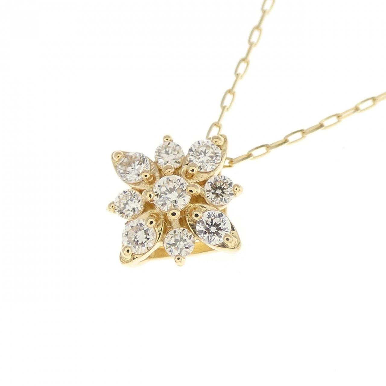 [BRAND NEW] K18YG Diamond necklace 0.16CT