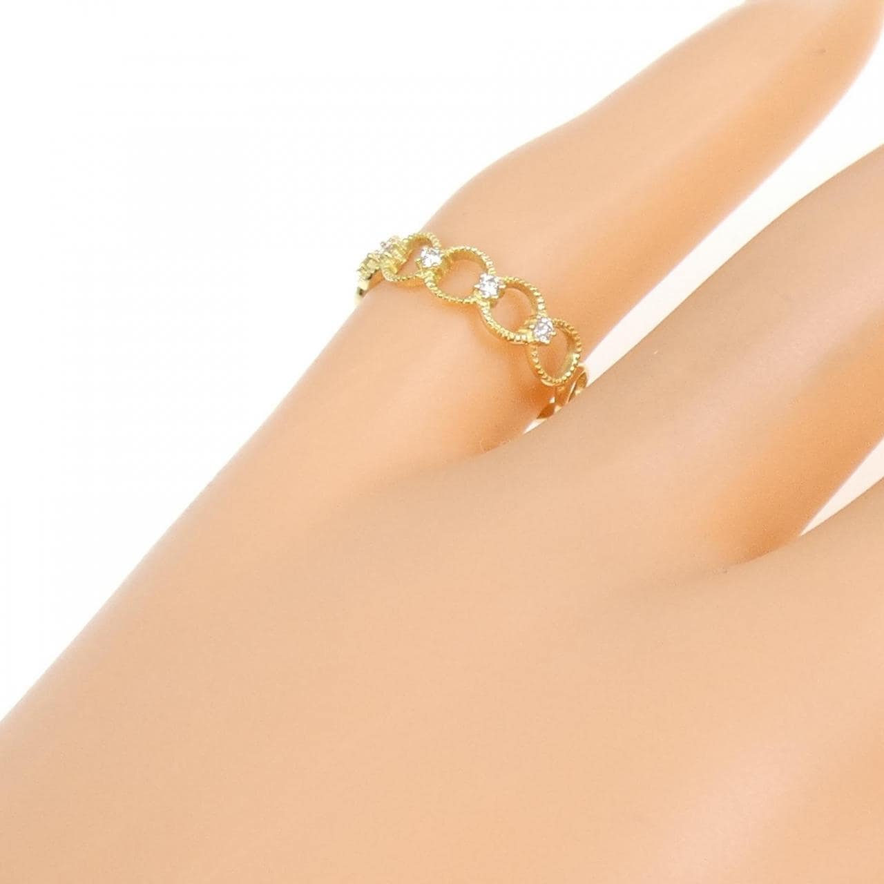 【新品】K18YG ダイヤモンド ピンキー リング 0.05CT